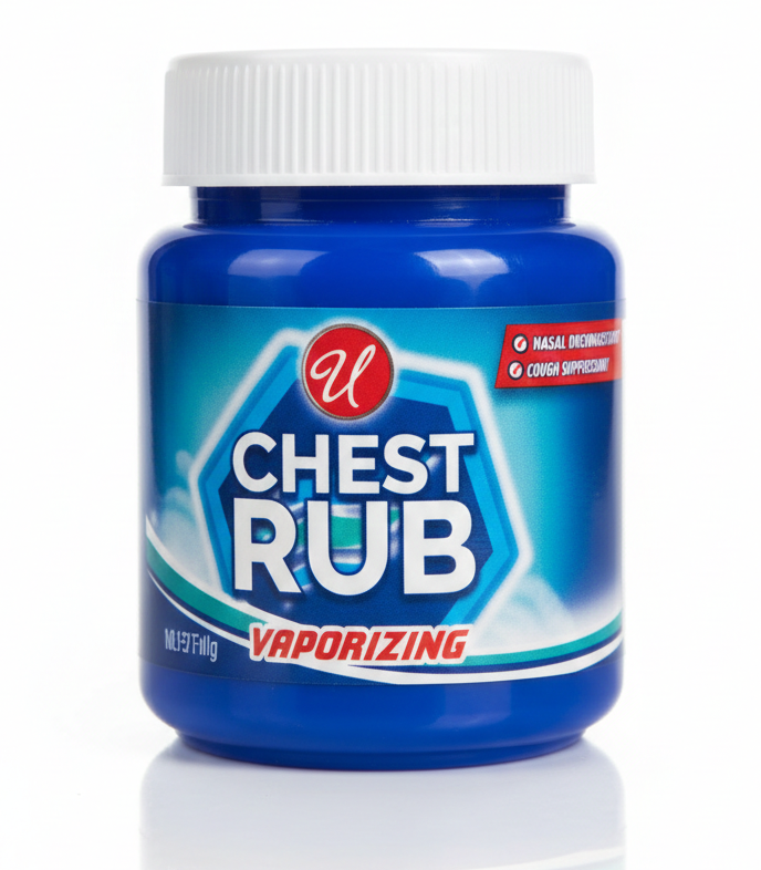 Chest Rub Vaporizing – Pommade Vaporisante pour la Poitrine – Décongestionnant Nasal et Antitussif – Format 113 g (4 oz)