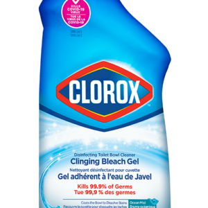 Clorox Gel Adhérent à l'Eau de Javel pour Cuvette WC – Brume Océanique – Nettoyage Désinfectant Puissant 709ml