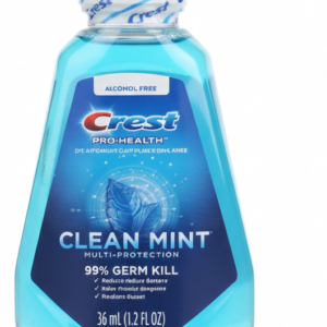 Crest Pro-Health Clean Mint Multi-Protection – Bain de Bouche sans Alcool – Élimine 99% des Germes – Format de Voyage 36 ml