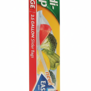 Handi-Wrap Storage Slider Bags – Sacs de Conservation avec Fermeture à Glissière – Format Géant 2,5 Gallons – 5 Sacs par Boîte