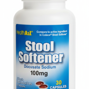 HealthA2Z Stool Softener – Docusate Sodium 100 mg – Aide au Transit – 30 Capsules