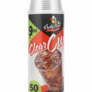 Party Bae Clear Cups – Lot de 50 Gobelets Transparents – Capacité 9 oz (266 ml) – Sans BPA et Qualité Premium