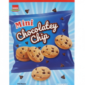 Sobisk Mini Chocolatey Chip Cookies – Mini Biscuits aux Pépites de Chocolat – Pack Familial 10 Sachets (250g)